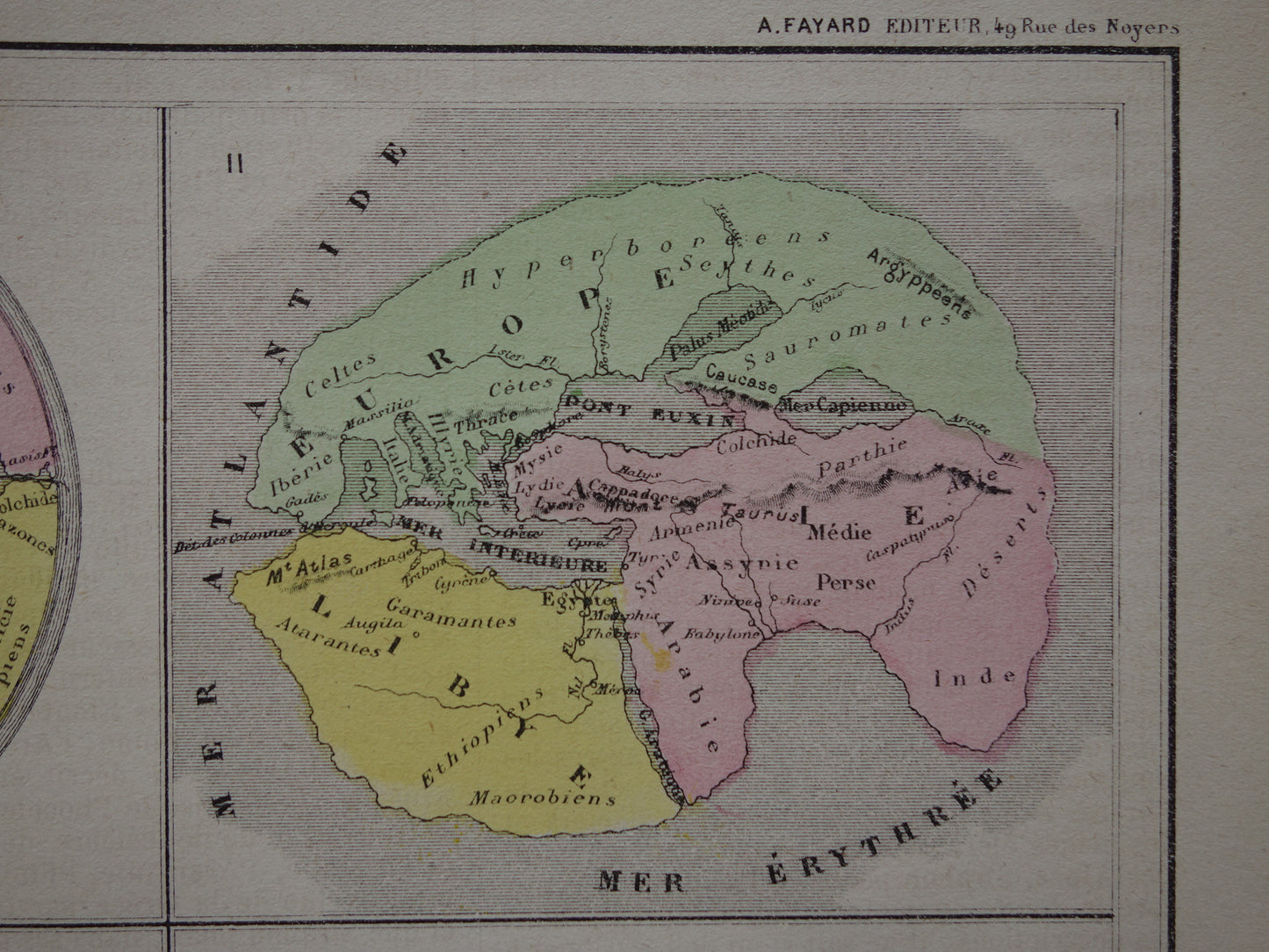 Geschiedenis van cartografie oude kaart van Ptolemaeus Homerus Wereldkaart Antieke Kartografie Aardrijkskunde print Strabo Herodotus