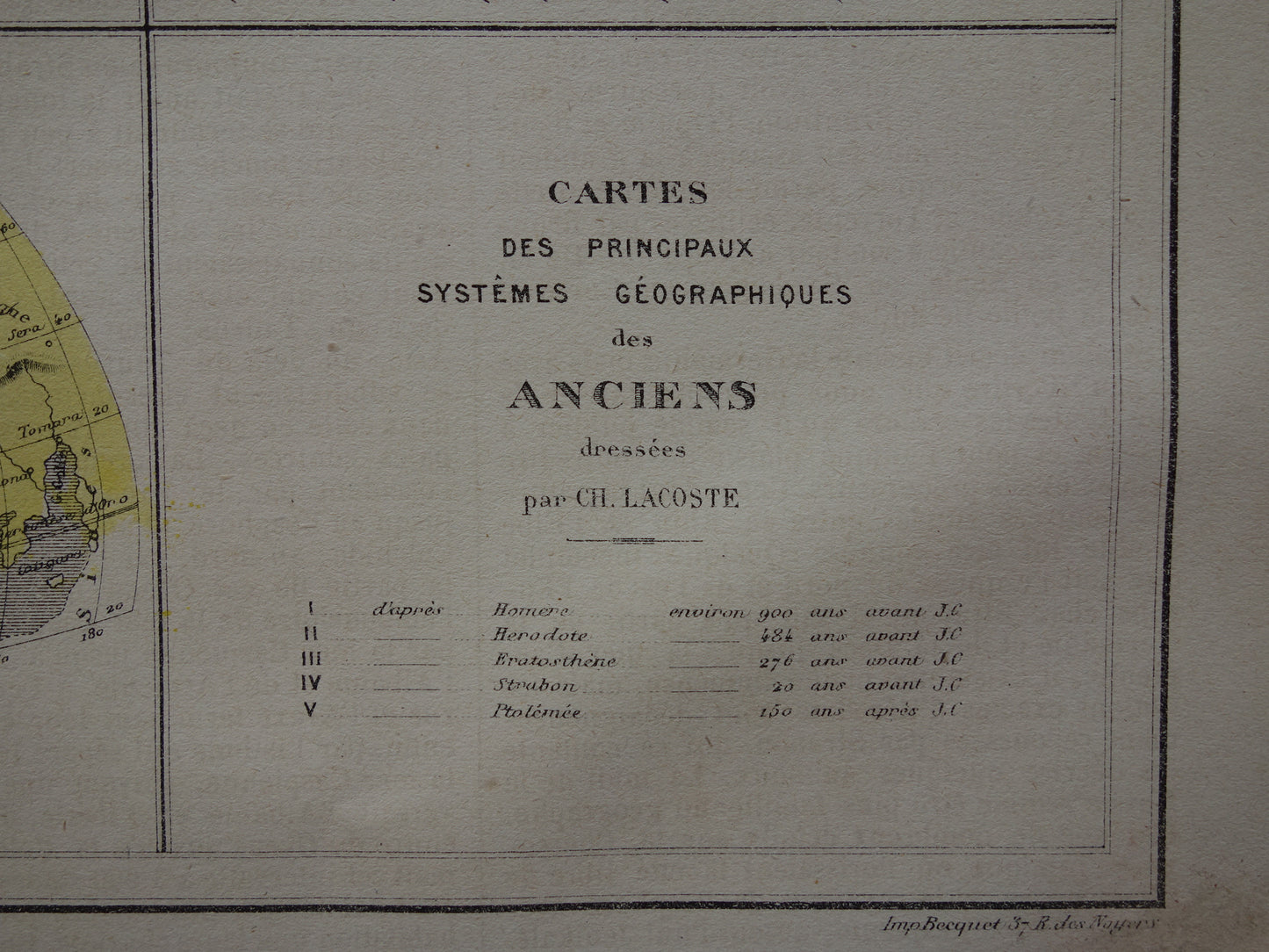 Geschiedenis van cartografie oude kaart van Ptolemaeus Homerus Wereldkaart Antieke Kartografie Aardrijkskunde print Strabo Herodotus