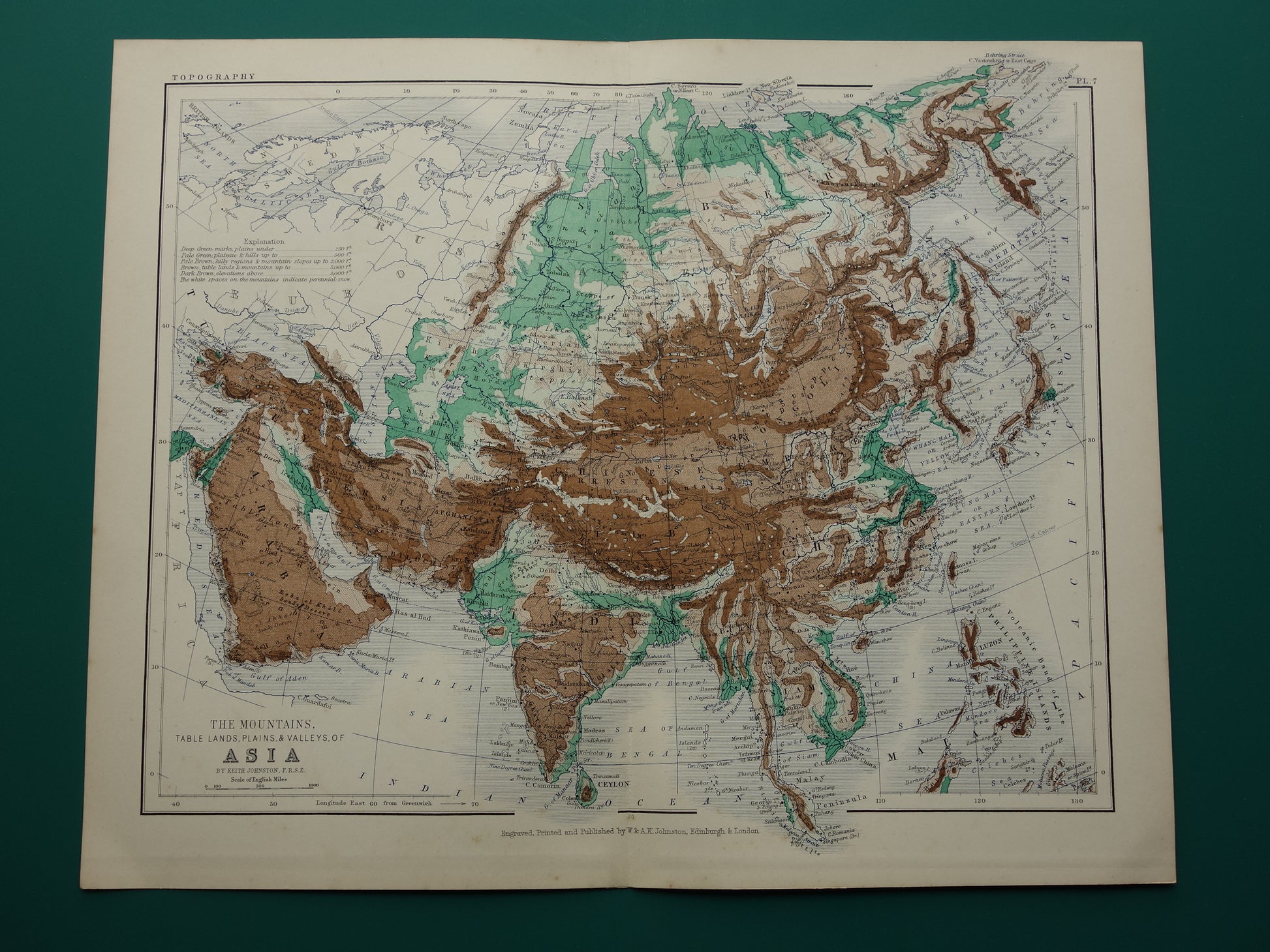 The mountains table lands plains and valleys of Asia by A.K. Johnston