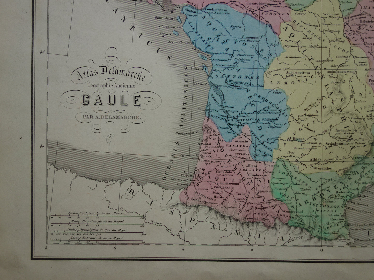 Atlas delamarche geographie ancienne Gaule pa A. delamarche