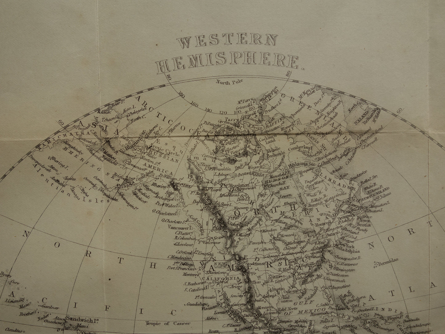 THE ROYAL DICTIONARY-CYCLOPAEDIA  Thomas Wright World Map circa 1860