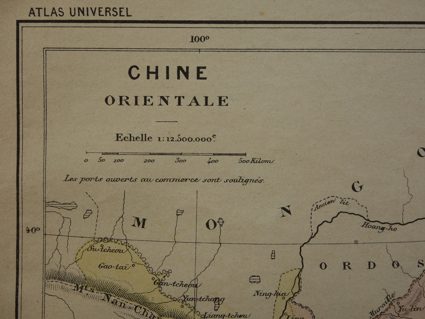 CHINA Oude kaart van Oost China uit het jaar 1896 historische landkaart China oude vintage kaarten