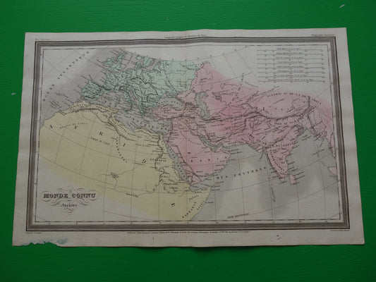 Geschiedenis van de cartografie oude kaart van Ptolemaeus Wereldkaart Antieke Kartografie Aardrijkskunde print