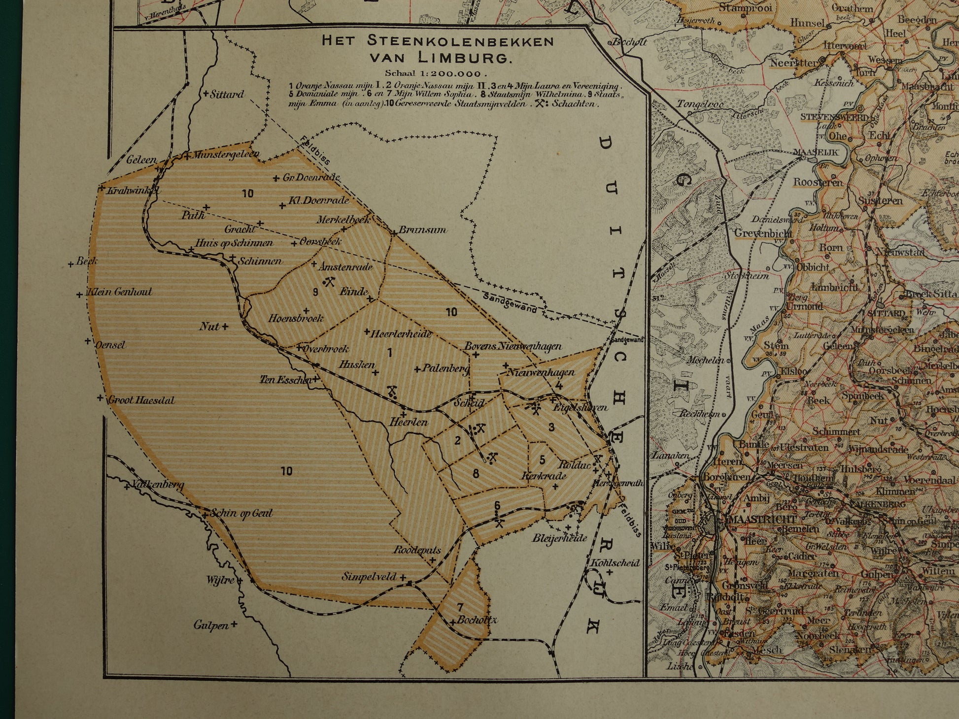 originele oude antieke historische kaarten limburg 