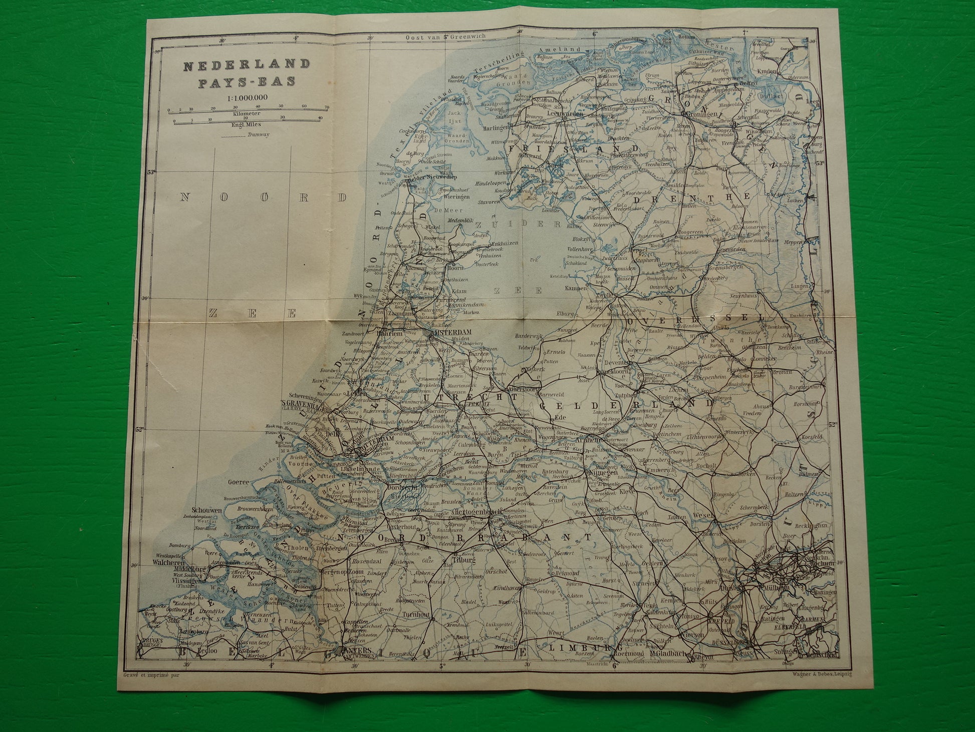 Nederland in 1904 kaart landkaart
