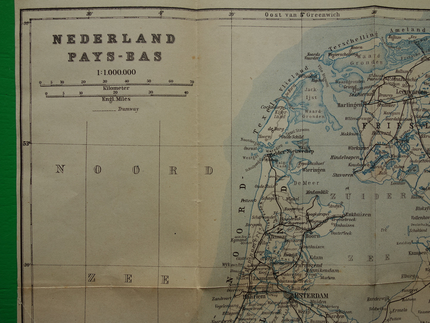 historische kaart van Nederland uit 1904 winkel