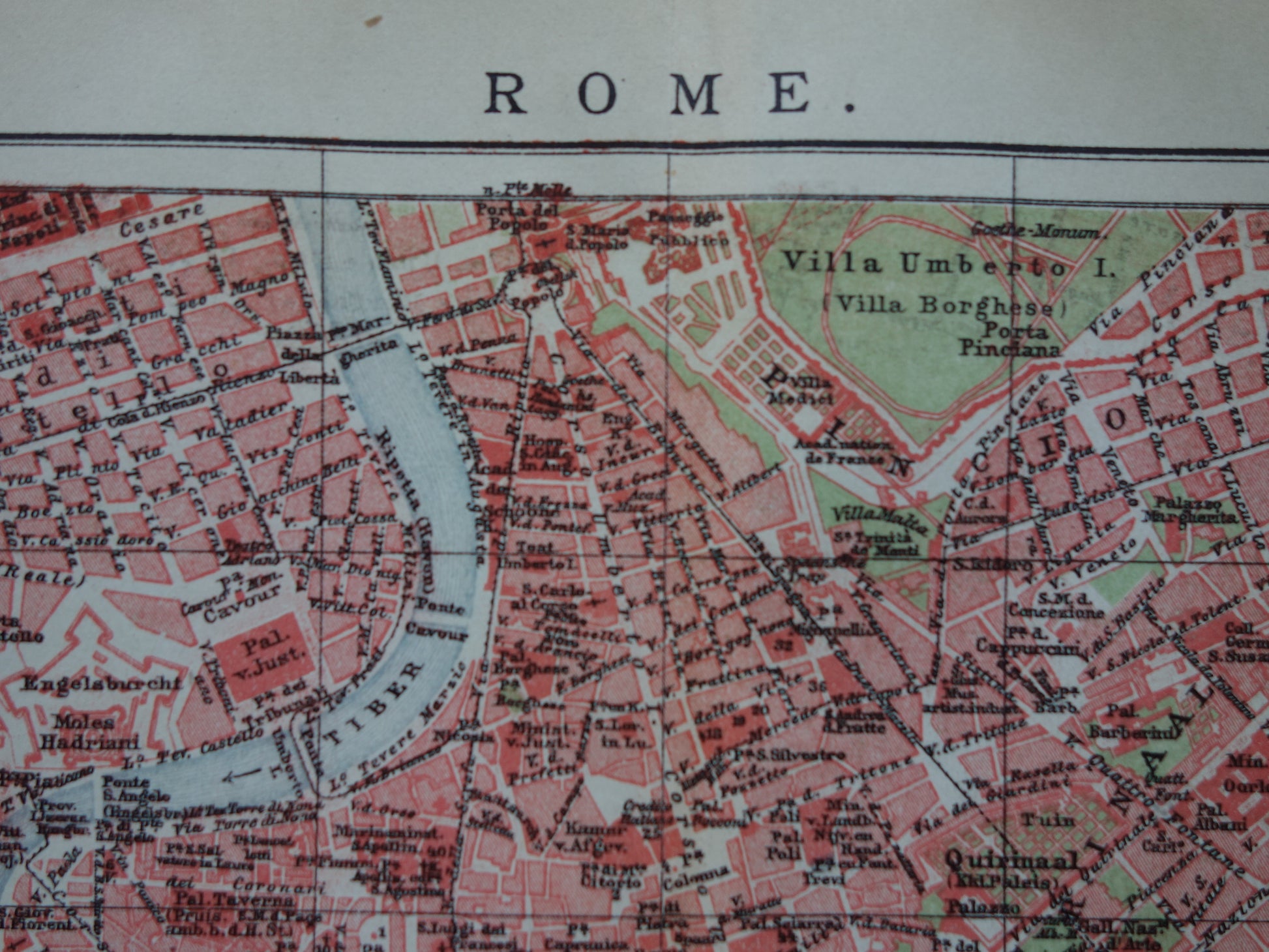 old map of Rome from 1921