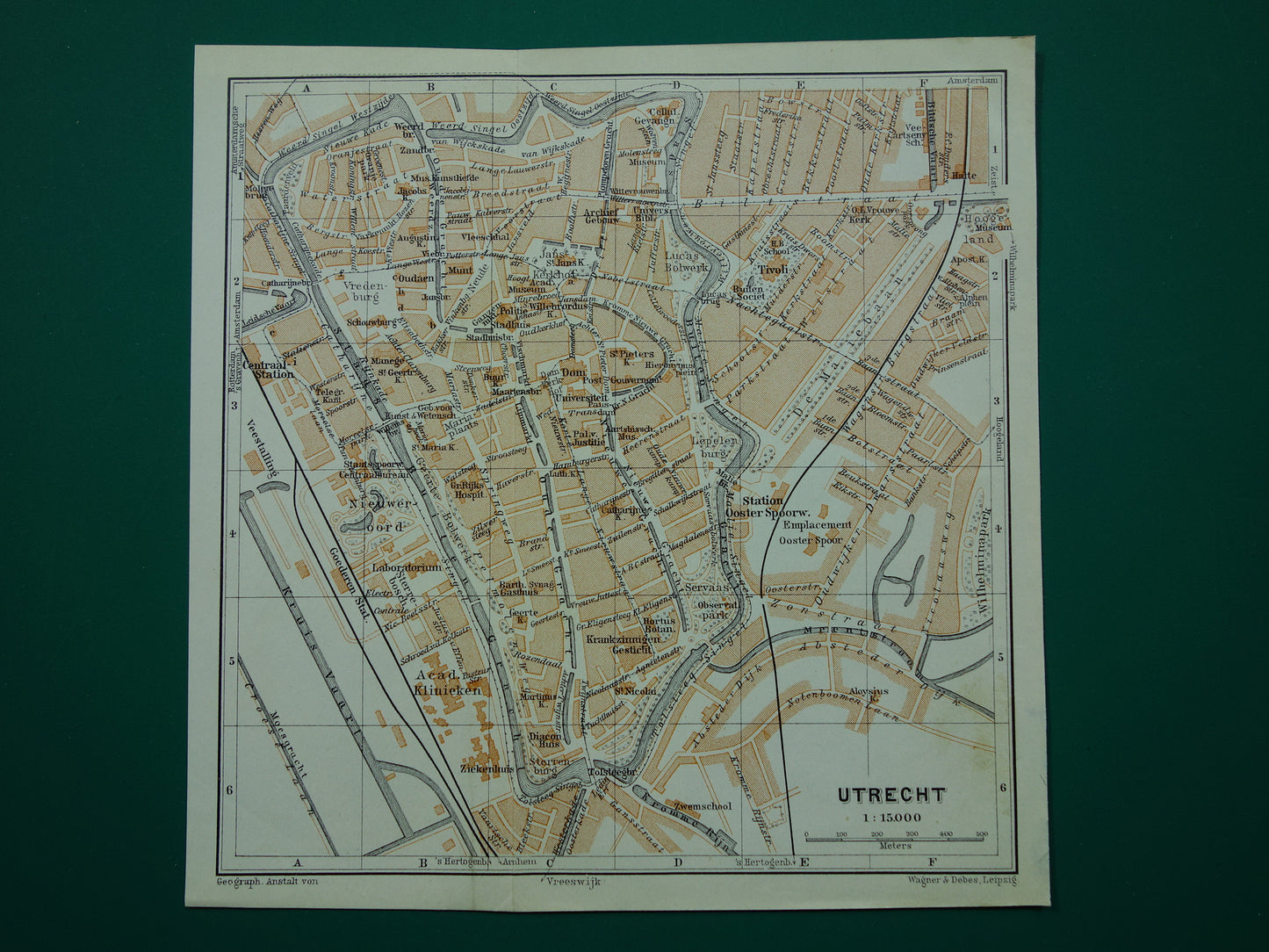 Utrecht in het jaar 1910 kaart plattegrond
