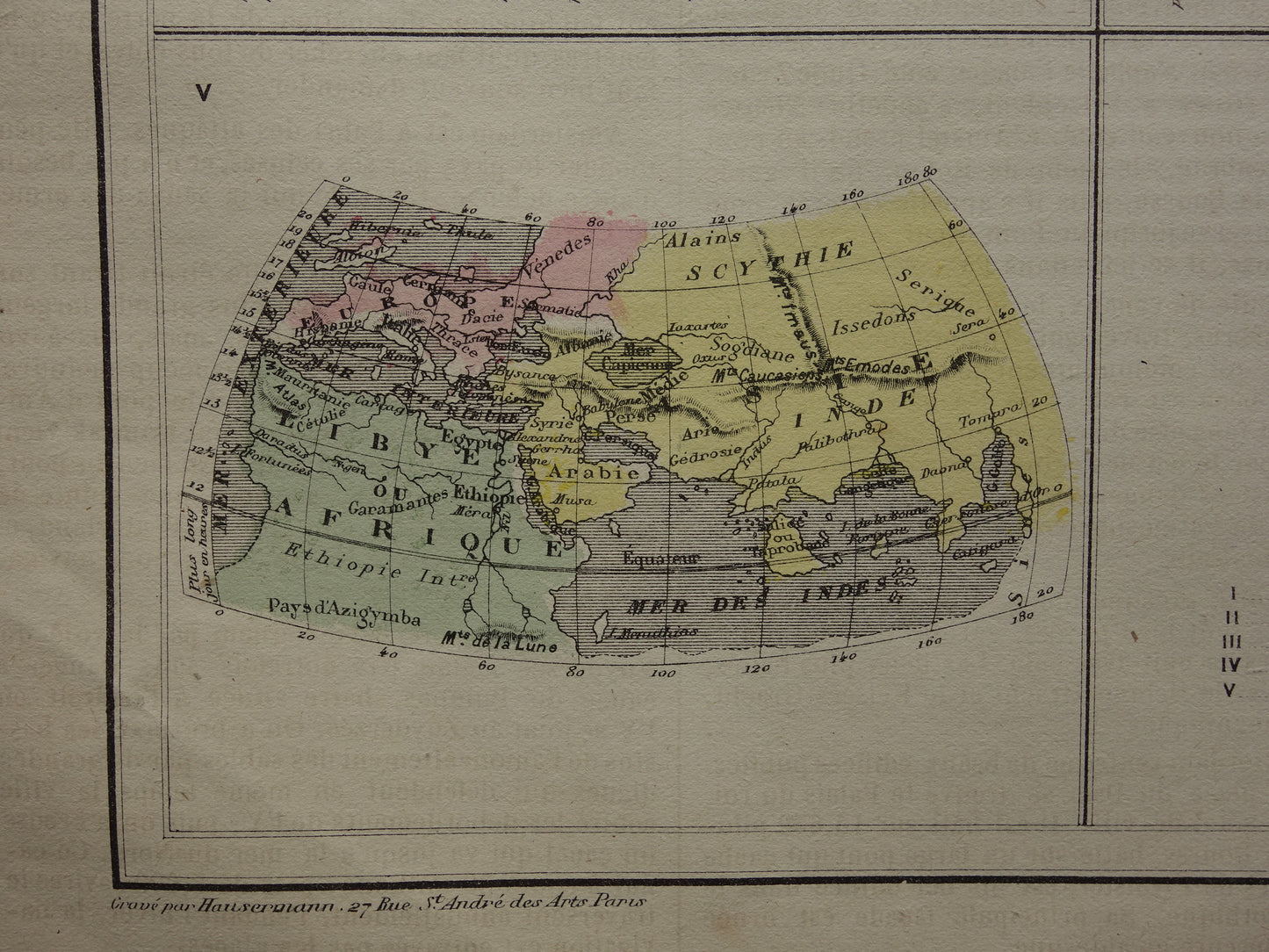 Geschiedenis van cartografie oude kaart van Ptolemaeus Homerus Wereldkaart Antieke Kartografie Aardrijkskunde print Strabo Herodotus