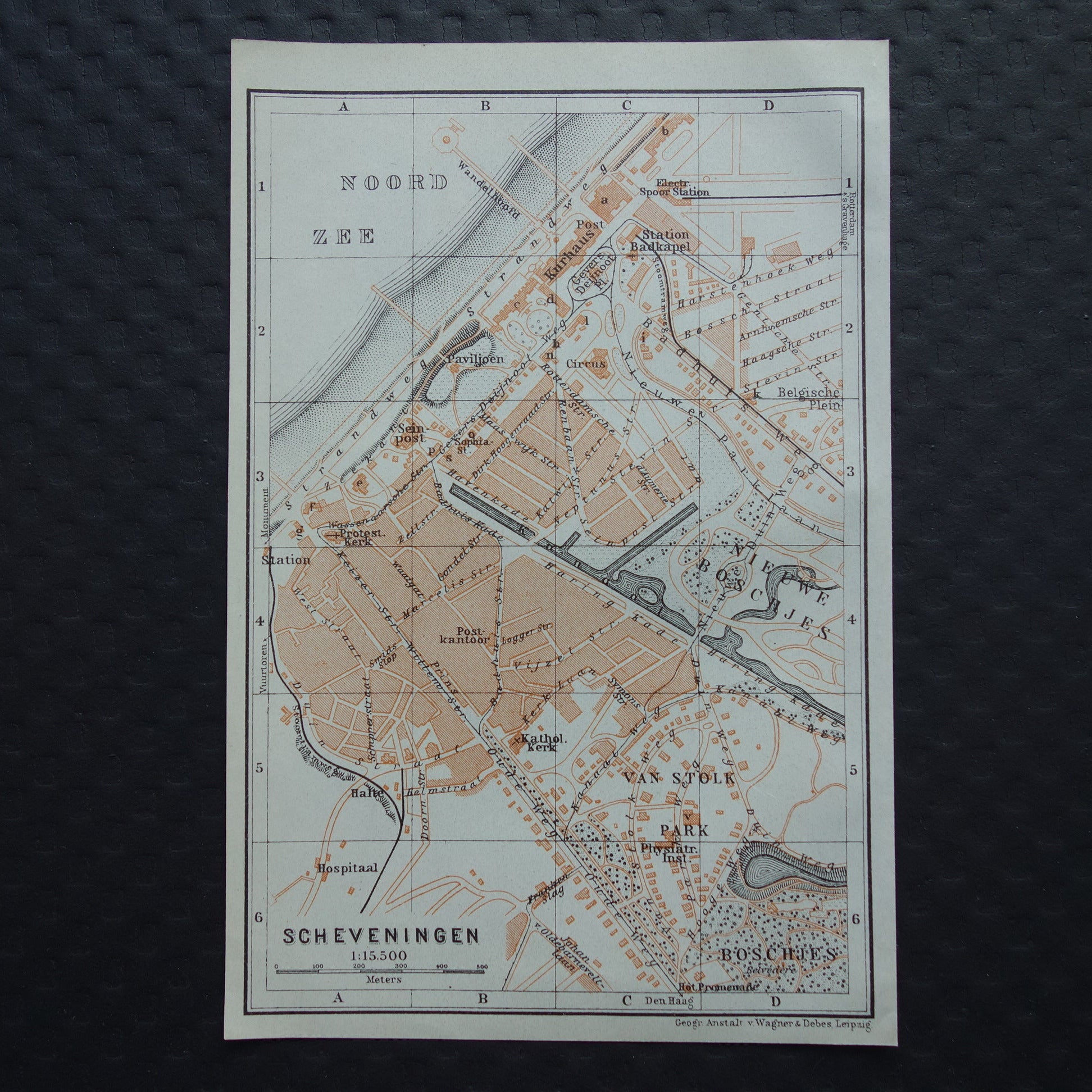 scheveningen in het jaar 1904 kaart plattegrond