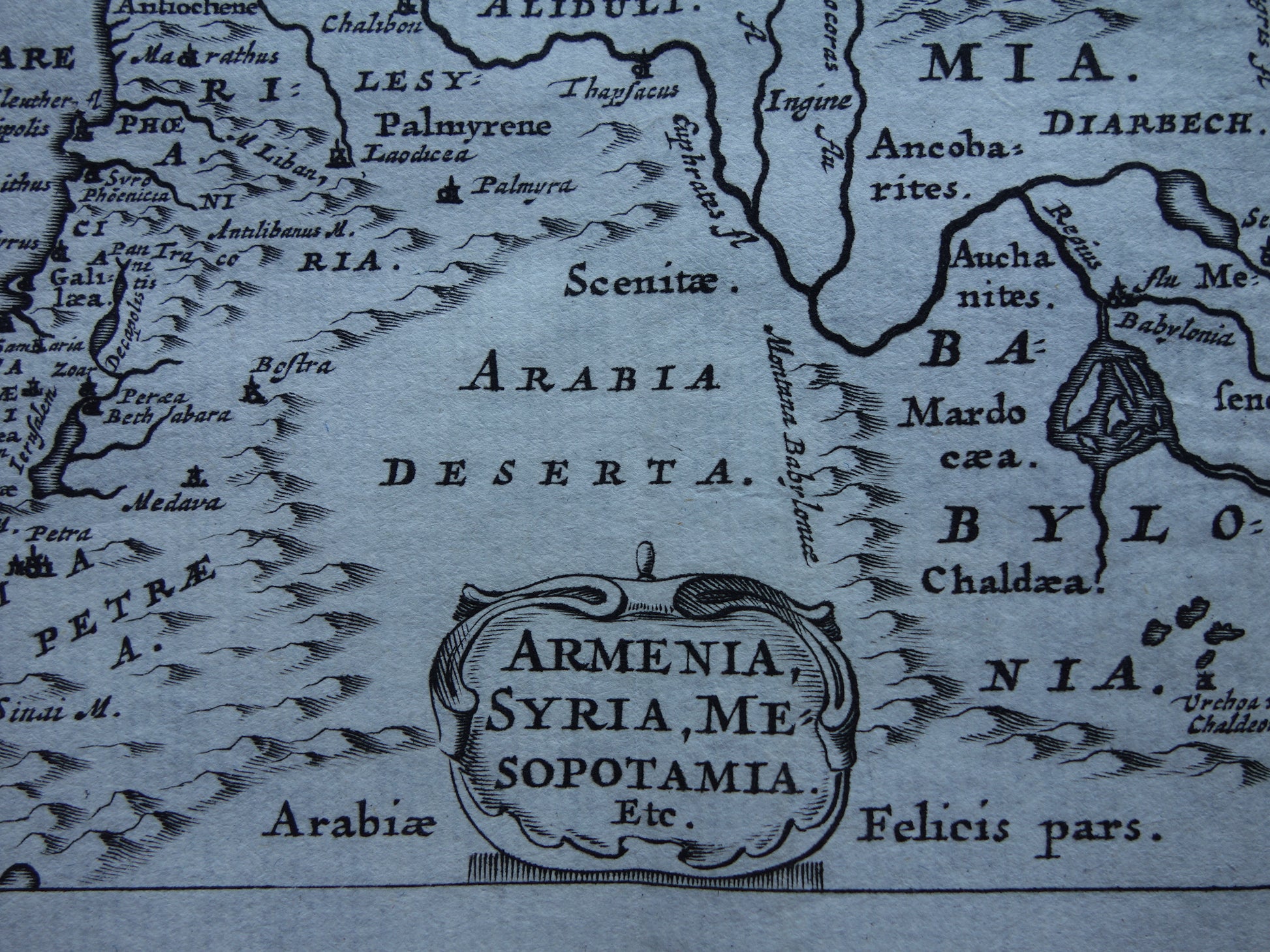 Armenia, Syria, Mesopotami Etc.Cluver map 1661