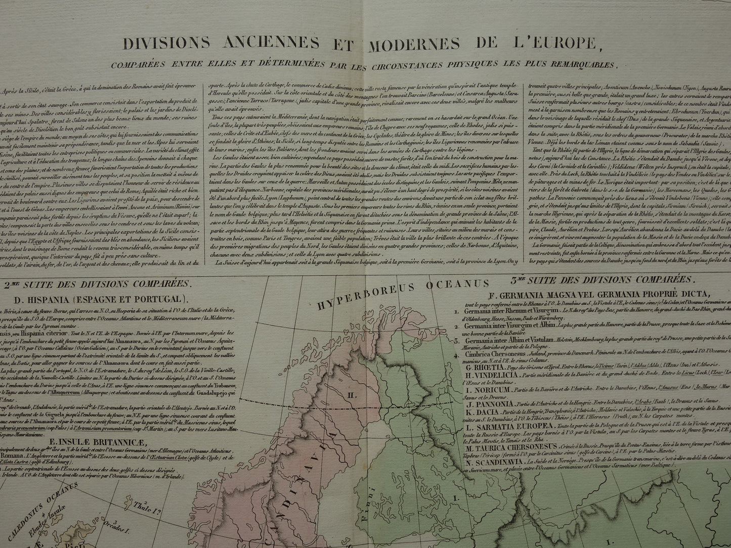 EUROPA oude kaart van Europa in de klassieke oudheid uit 1831 Antieke Landkaart