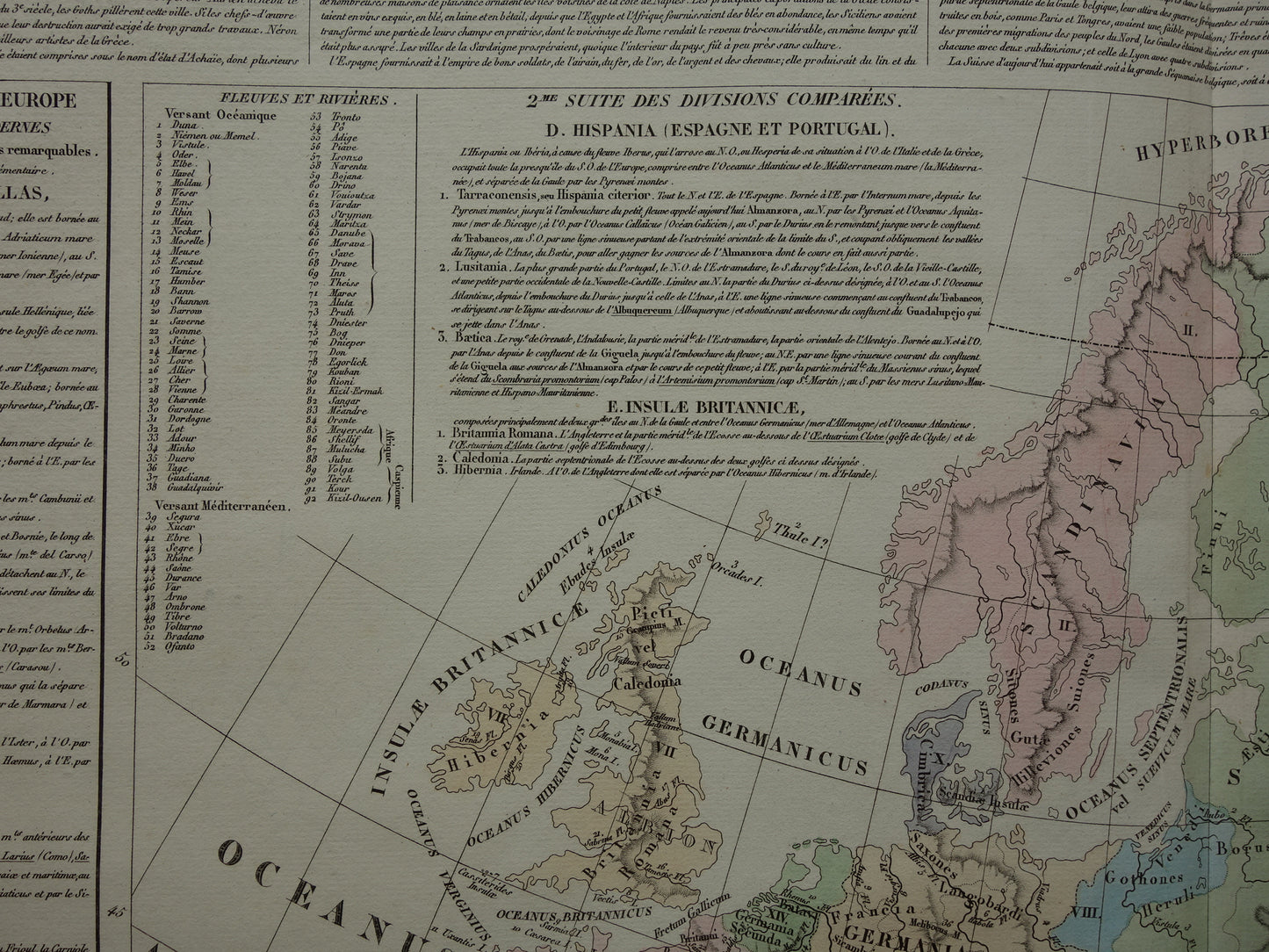 EUROPA oude kaart van Europa in de klassieke oudheid uit 1831 Antieke Landkaart