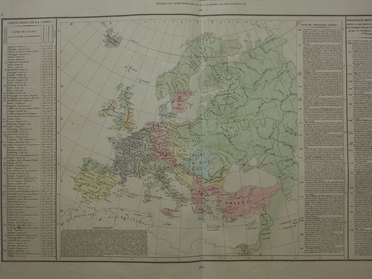 Tableau de l'Europe vers la fin du 9me siecle Denaix 1830