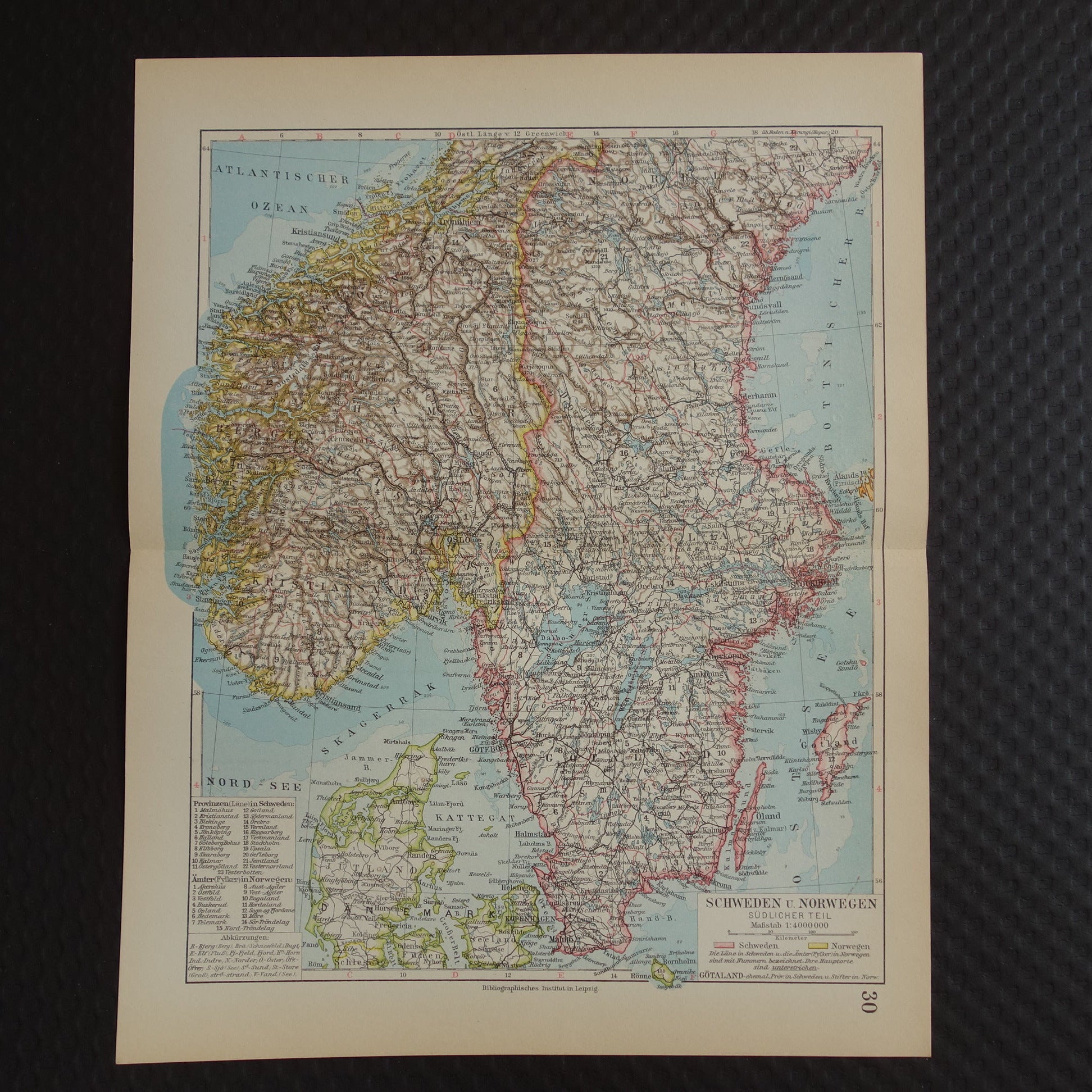 oude landkaart Zweden