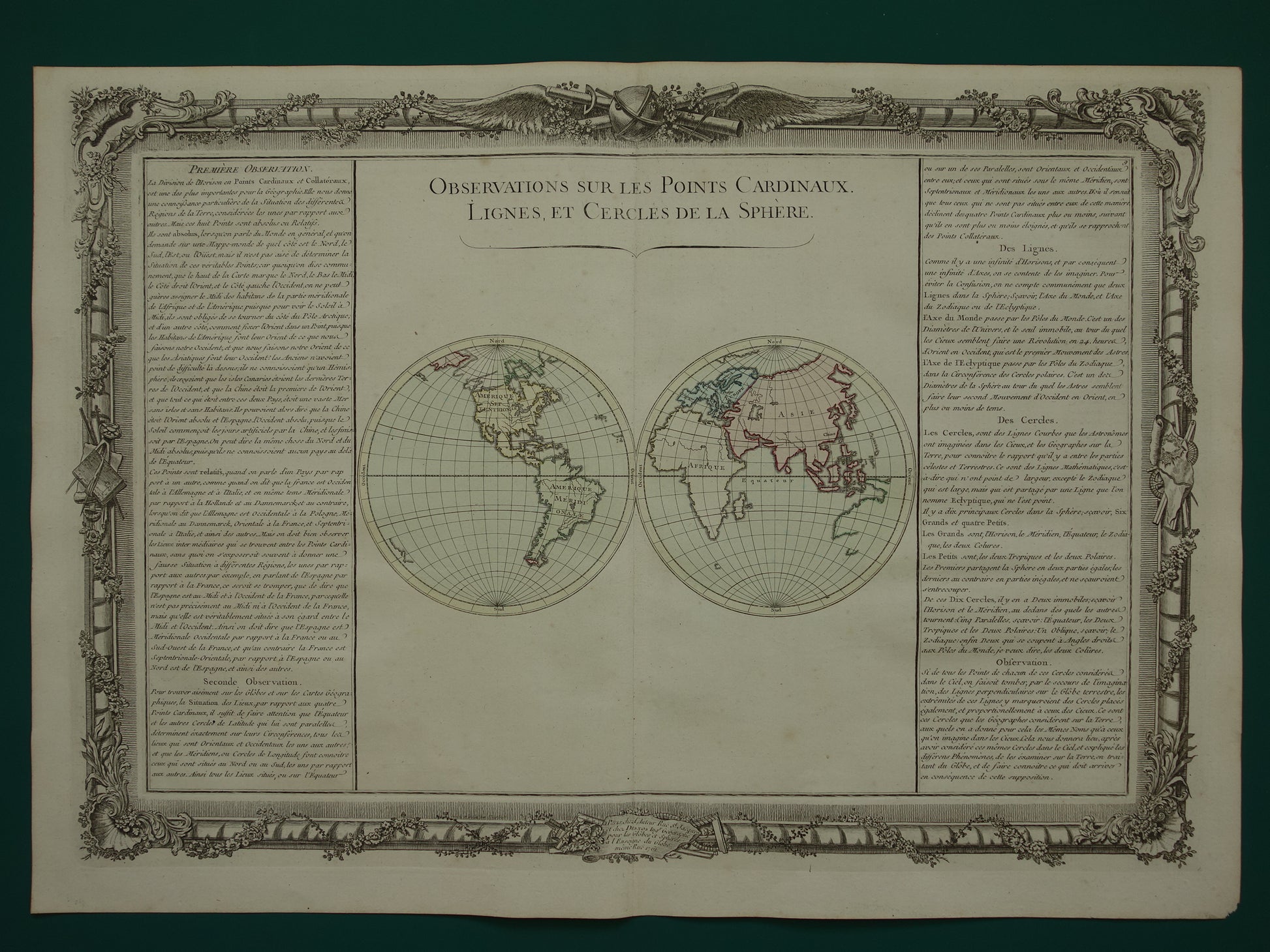 Oude wereldkaart uit 1761 Antieke kaart van de wereld Vintage wereldkaarten met jaartal