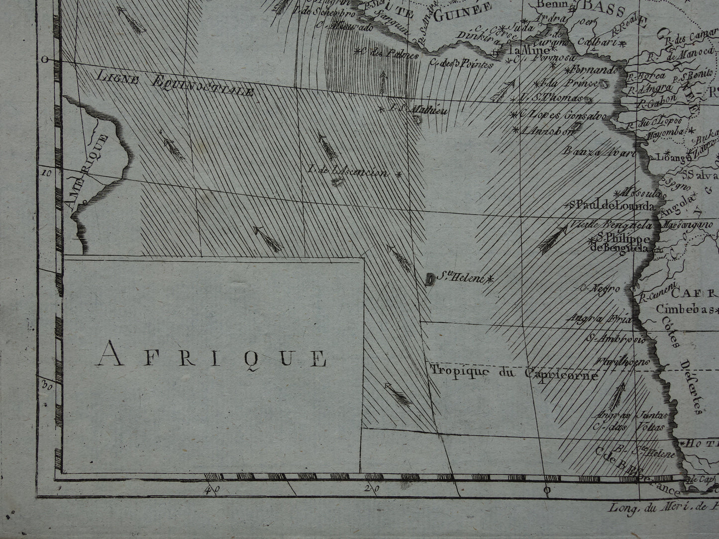 1780 Oude kaart van Afrika Originele Antieke landkaart - Raynal Bonne Afrique