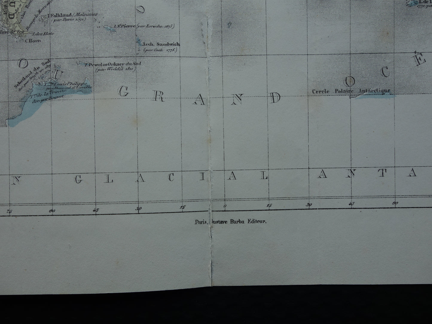 WERELDKAART oude kaart van de wereld met routes ontdekkingsreizigers 1858 originele antieke kaart over ontdekkingsreizen