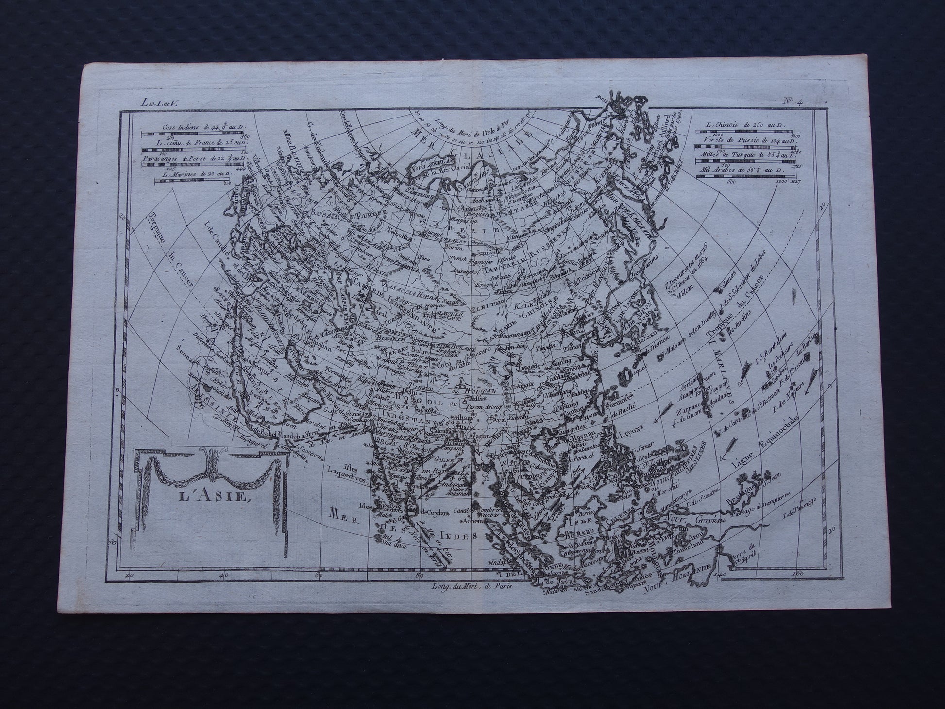 4 l'Asie Bonne 1780 map carte
