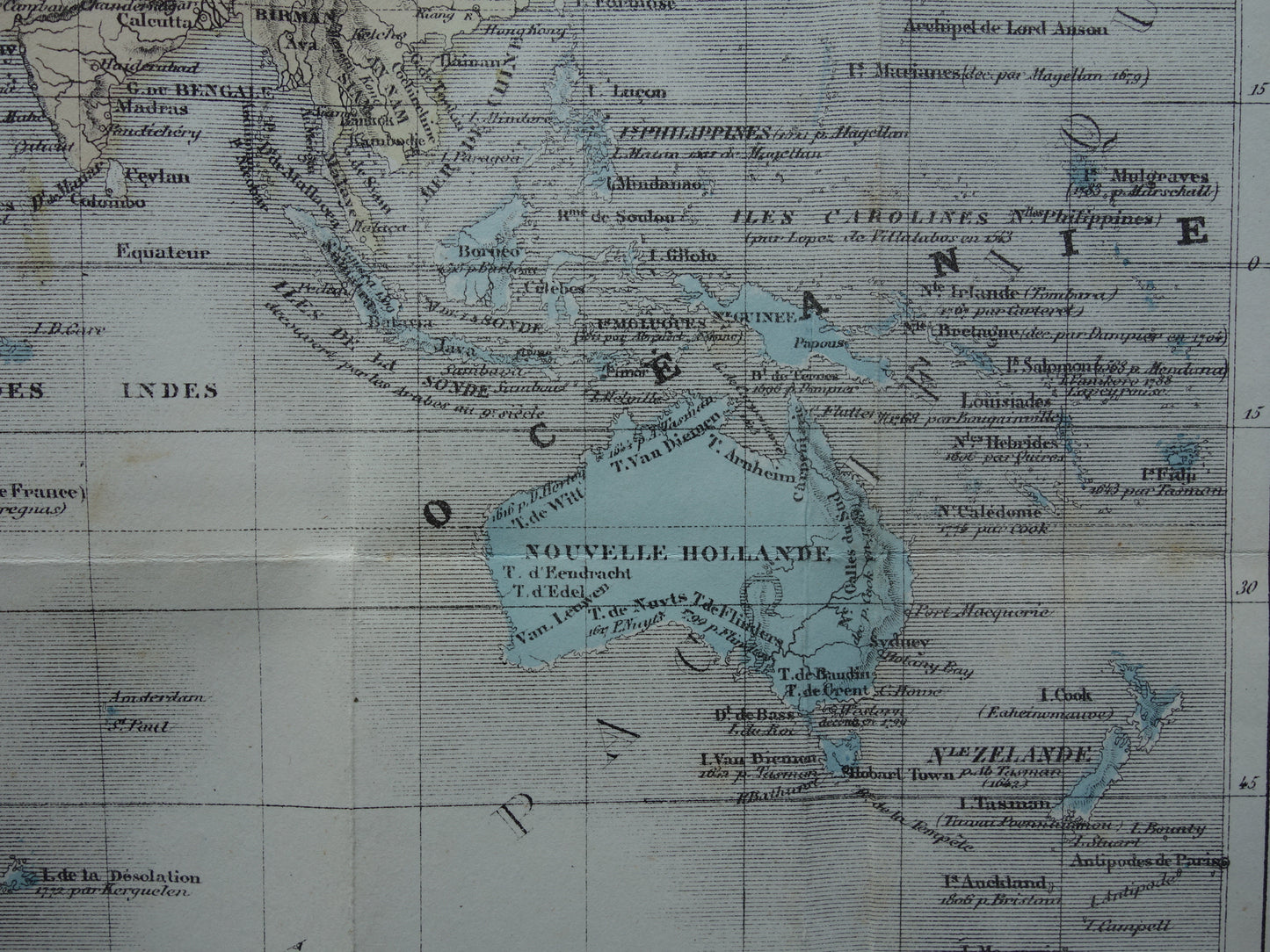 WERELDKAART oude kaart van de wereld met routes ontdekkingsreizigers 1858 originele antieke kaart over ontdekkingsreizen