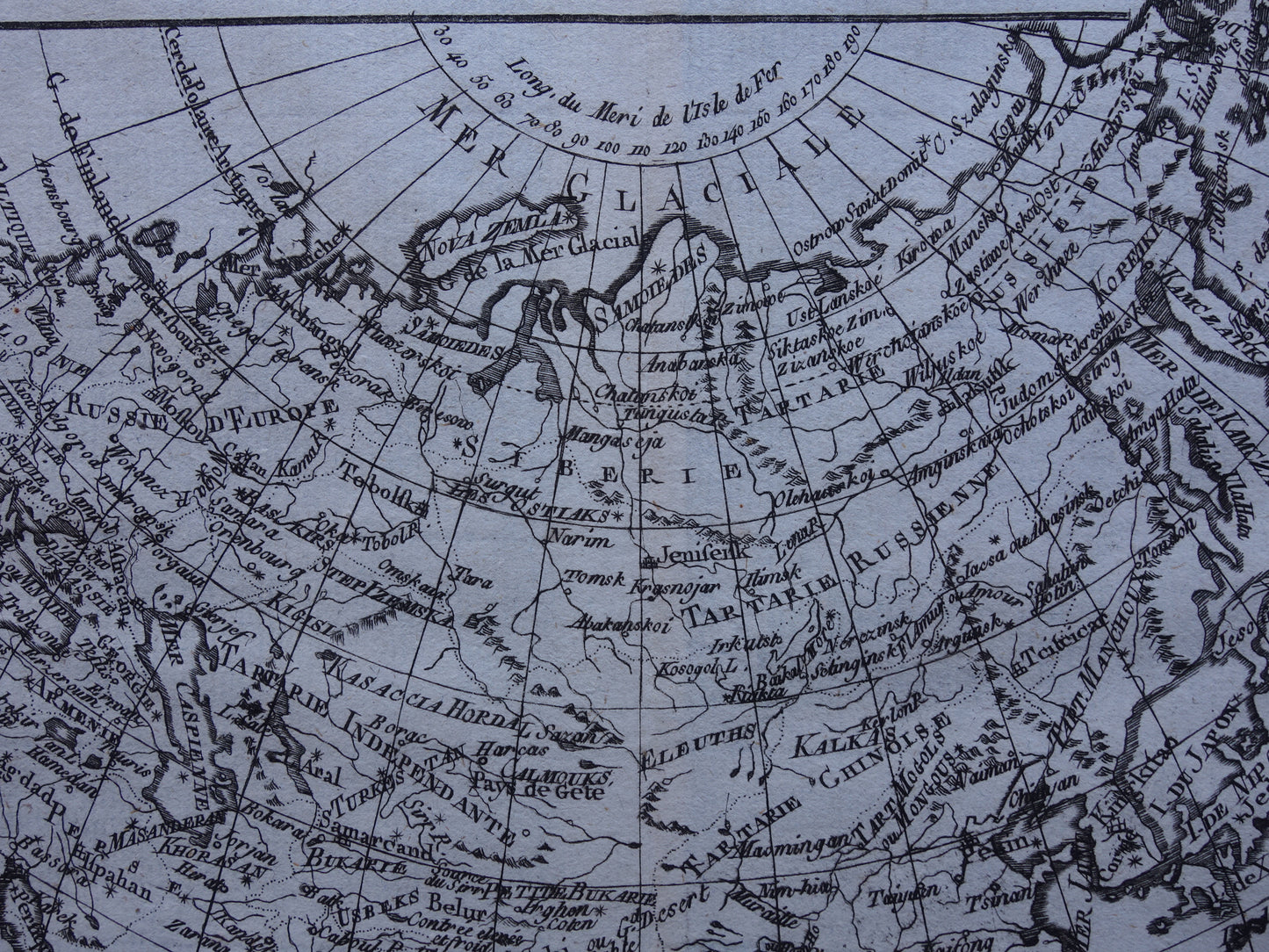 1780 Oude kaart van Azië Originele Antieke landkaart - Raynal Bonne L'Asie