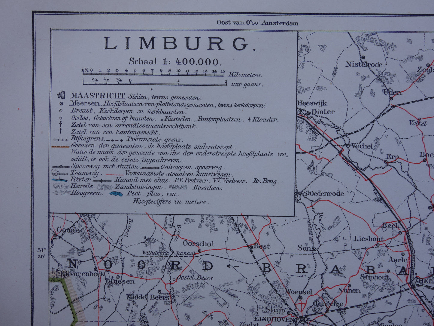 provincie limburg 1919 kaart landkaart