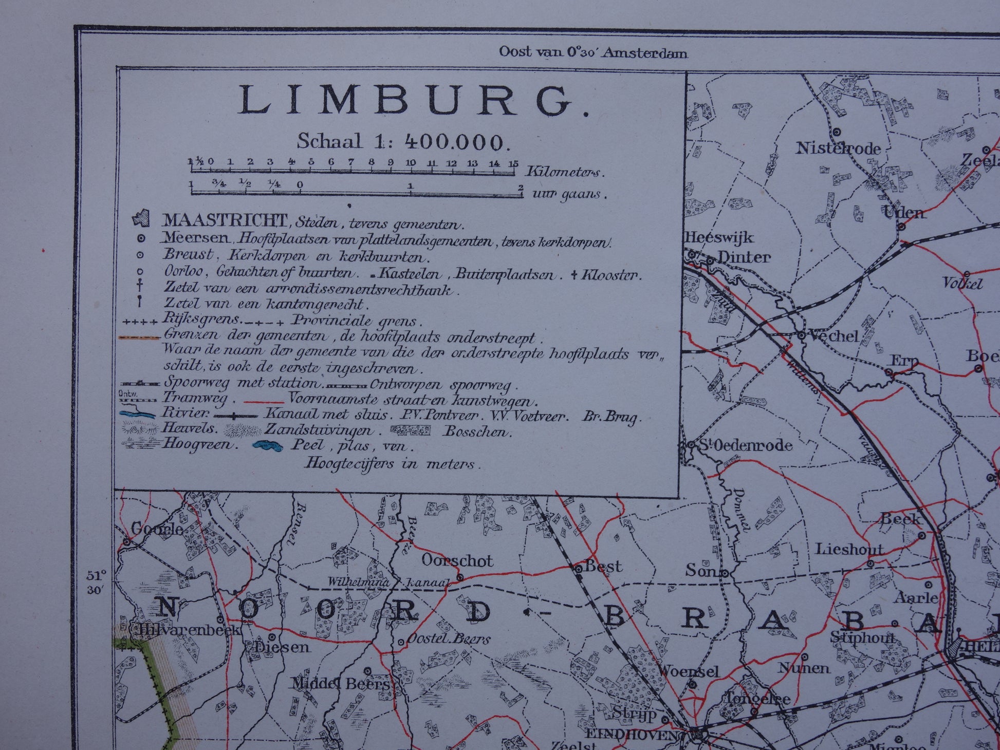 provincie limburg 1919 kaart landkaart