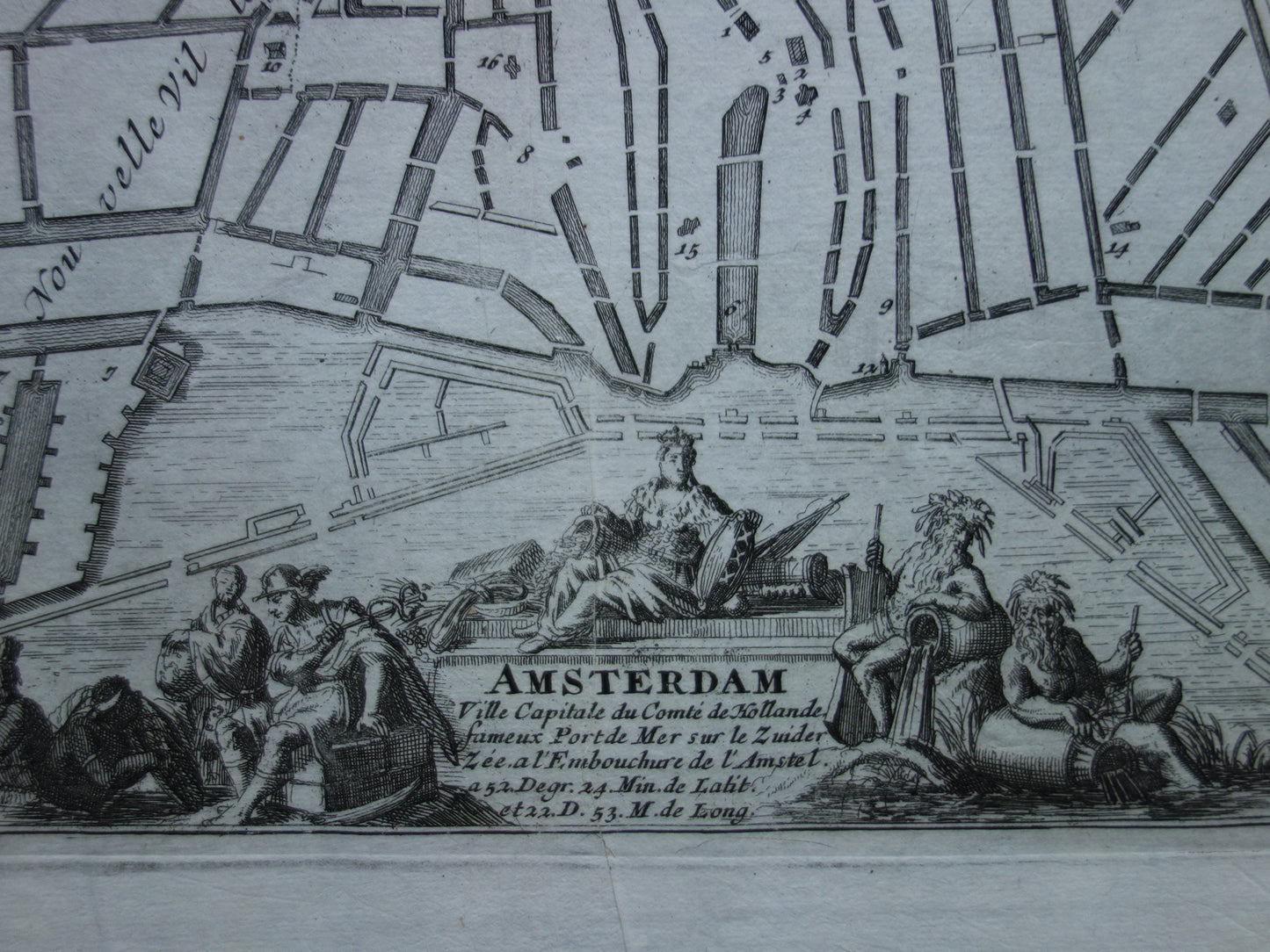 Amsterdam kaart plattegrond van Nicolas de Fer uit 1693