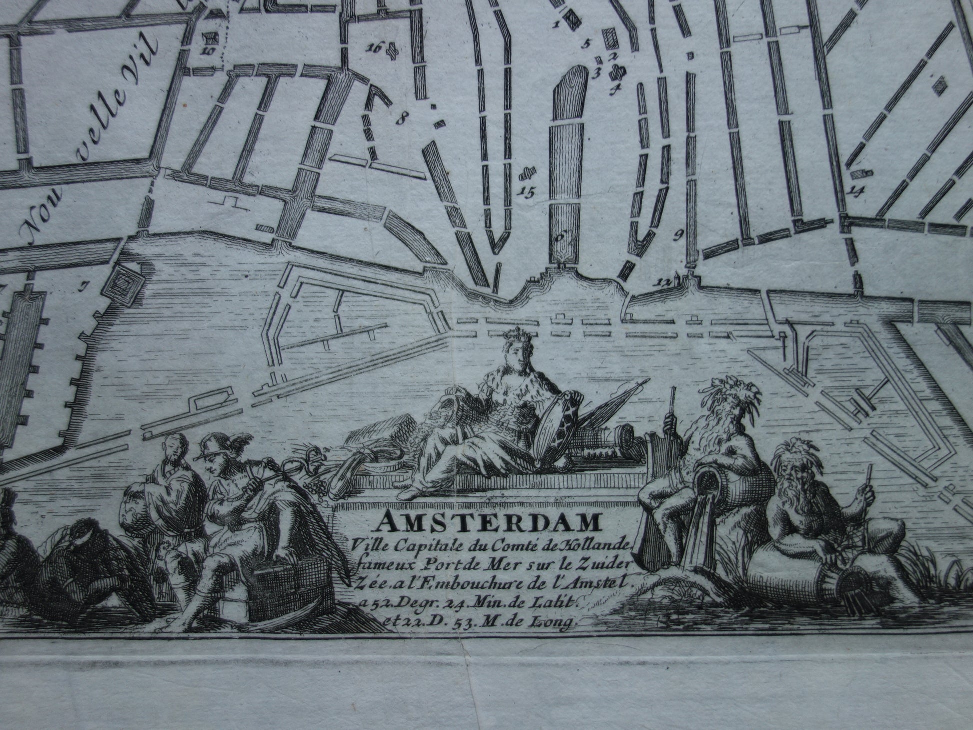 Amsterdam kaart plattegrond van Nicolas de Fer uit 1693