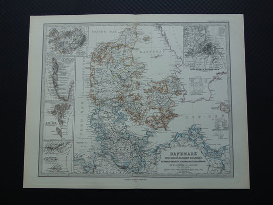 Denemarken oude kaart kopen