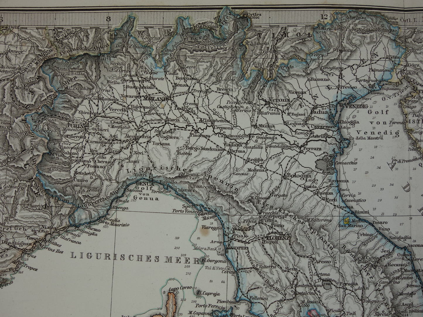 historische kaarten van Italie