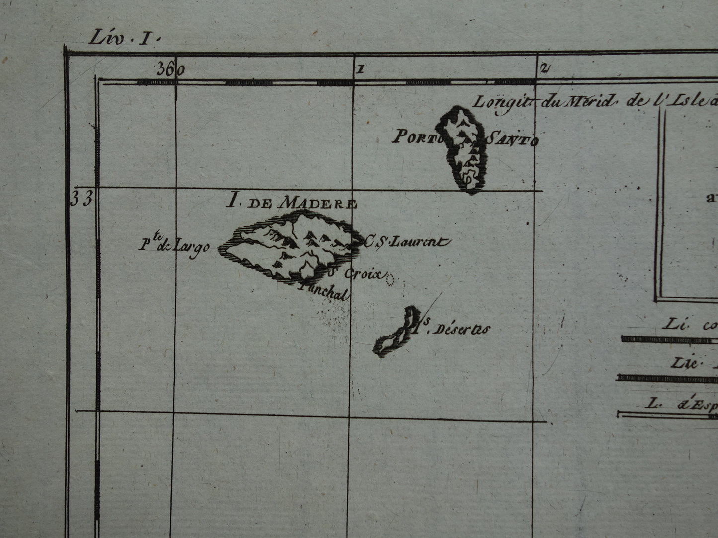 Canarische Eilanden oude kaart Originele antieke landkaart Madeira Porto Santo vintage print