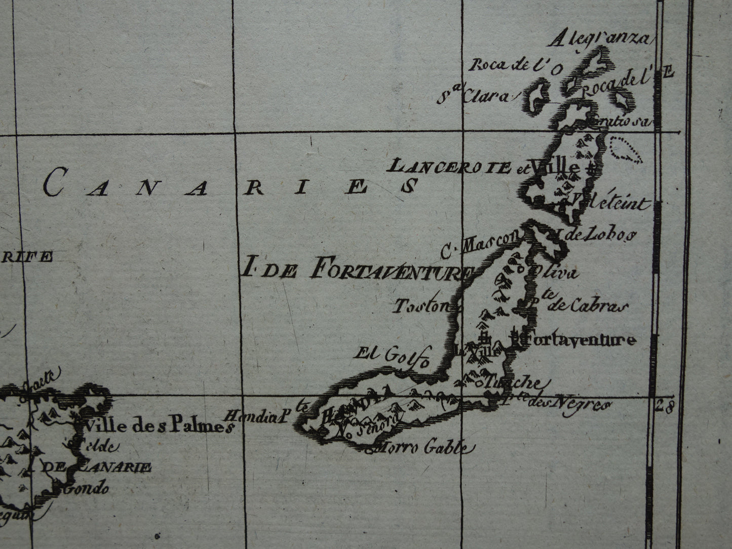 Canarische Eilanden oude kaart Originele antieke landkaart Madeira Porto Santo vintage print