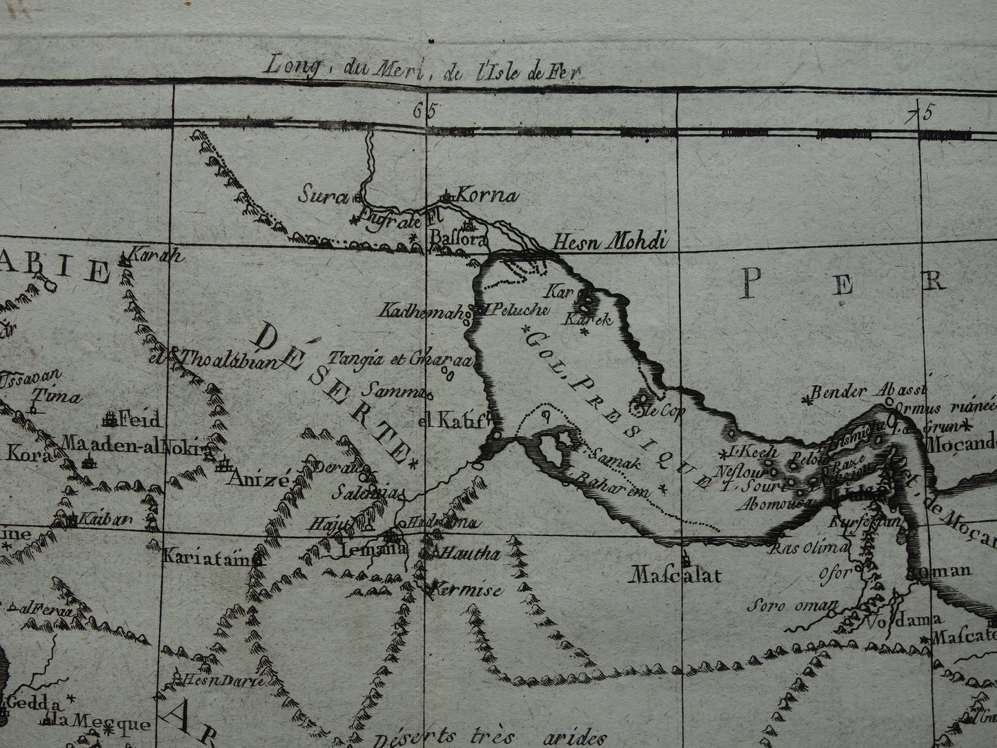 Saoedi-Arabië antieke kaart van Saudi-Arabie Rode Zee en Perziche Golf uit 1780 originele oude landkaart