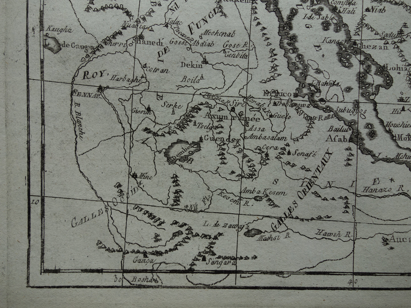 Saoedi-Arabië antieke kaart van Saudi-Arabie Rode Zee en Perziche Golf uit 1780 originele oude landkaart