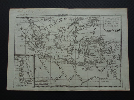 INDONESIË antieke kaart van Indonesië uit 1780 Mooie originele 245+ jaar oude landkaart Molukken