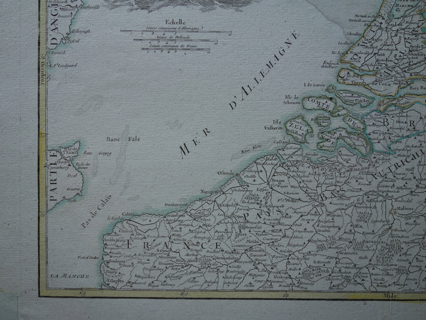 NEDERLAND oude kaart van Noordelijke Nederlanden 1770 originele antieke landkaart