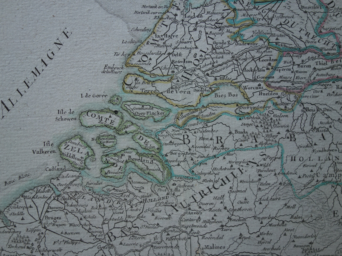 NEDERLAND oude kaart van Noordelijke Nederlanden 1770 originele antieke landkaart