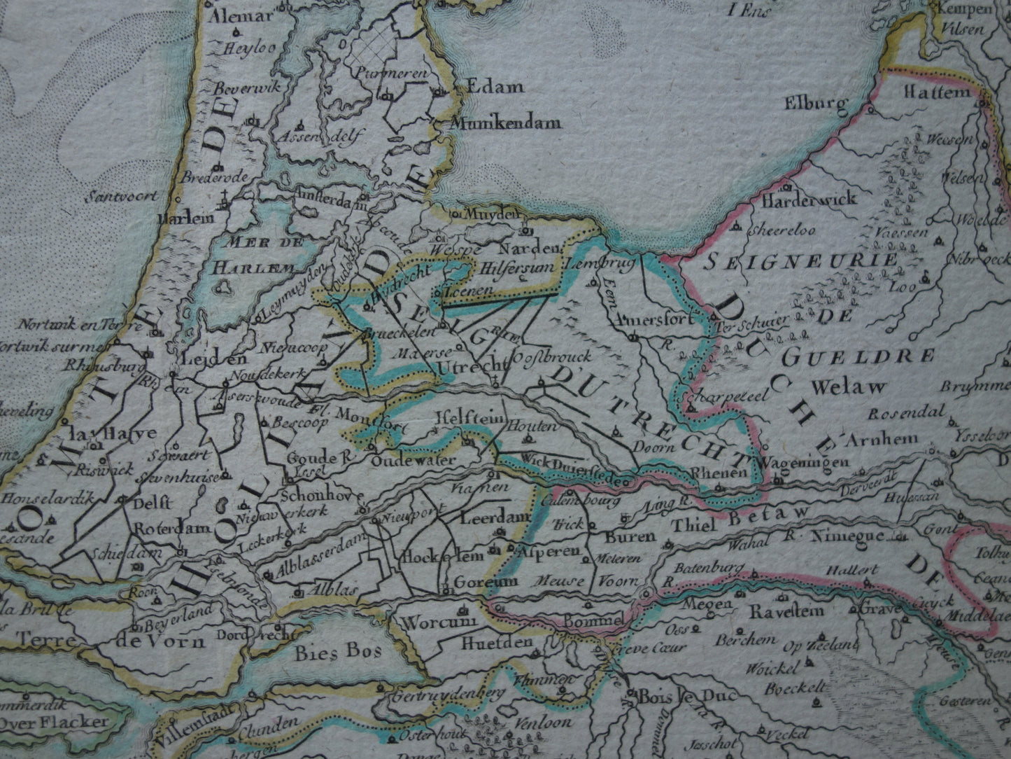 NEDERLAND oude kaart van Noordelijke Nederlanden 1770 originele antieke landkaart