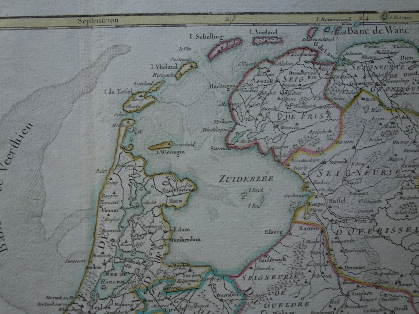 NEDERLAND oude kaart van Noordelijke Nederlanden 1770 originele antieke landkaart
