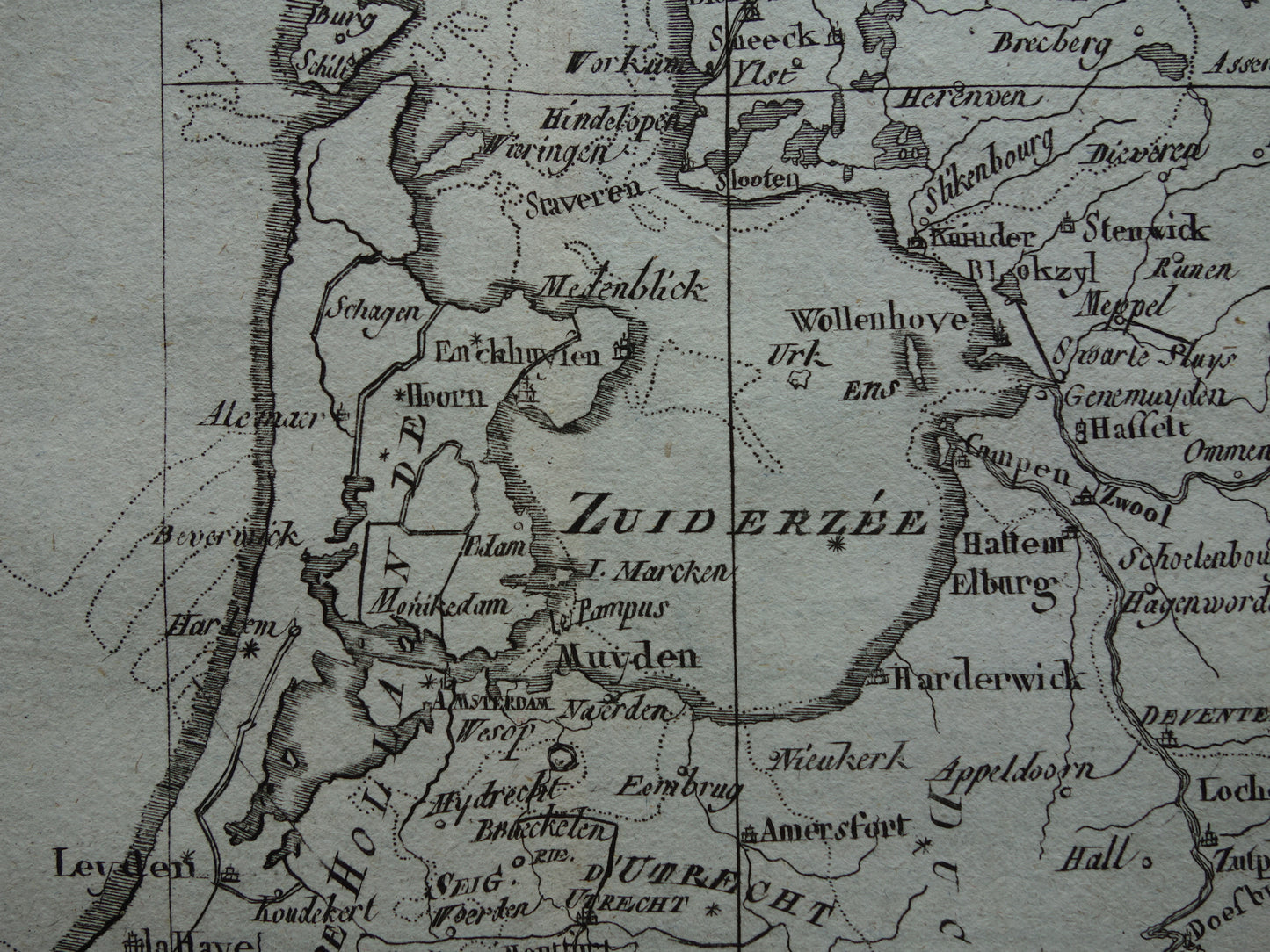 245+ jaar Oude kaart van Nederland Originele Antieke landkaart uit het jaar 1780 - Raynal Bonne