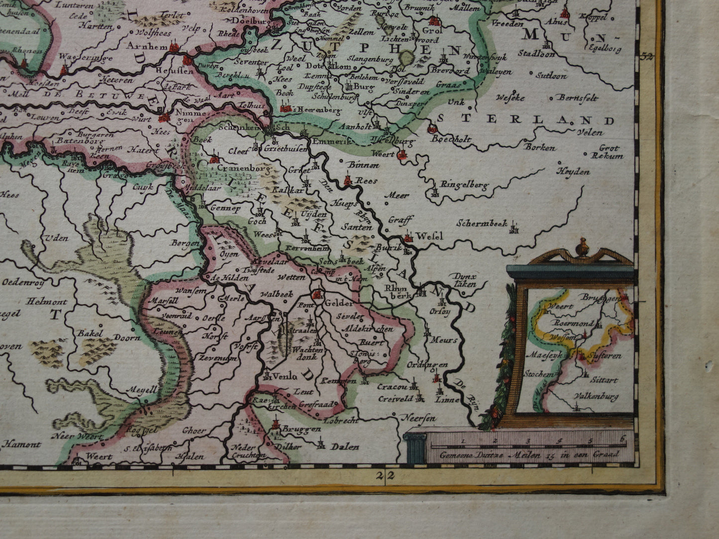 Antieke kaart van Nederland 1725 oude landkaart Republiek der Zeven Verenigde Nederlanden