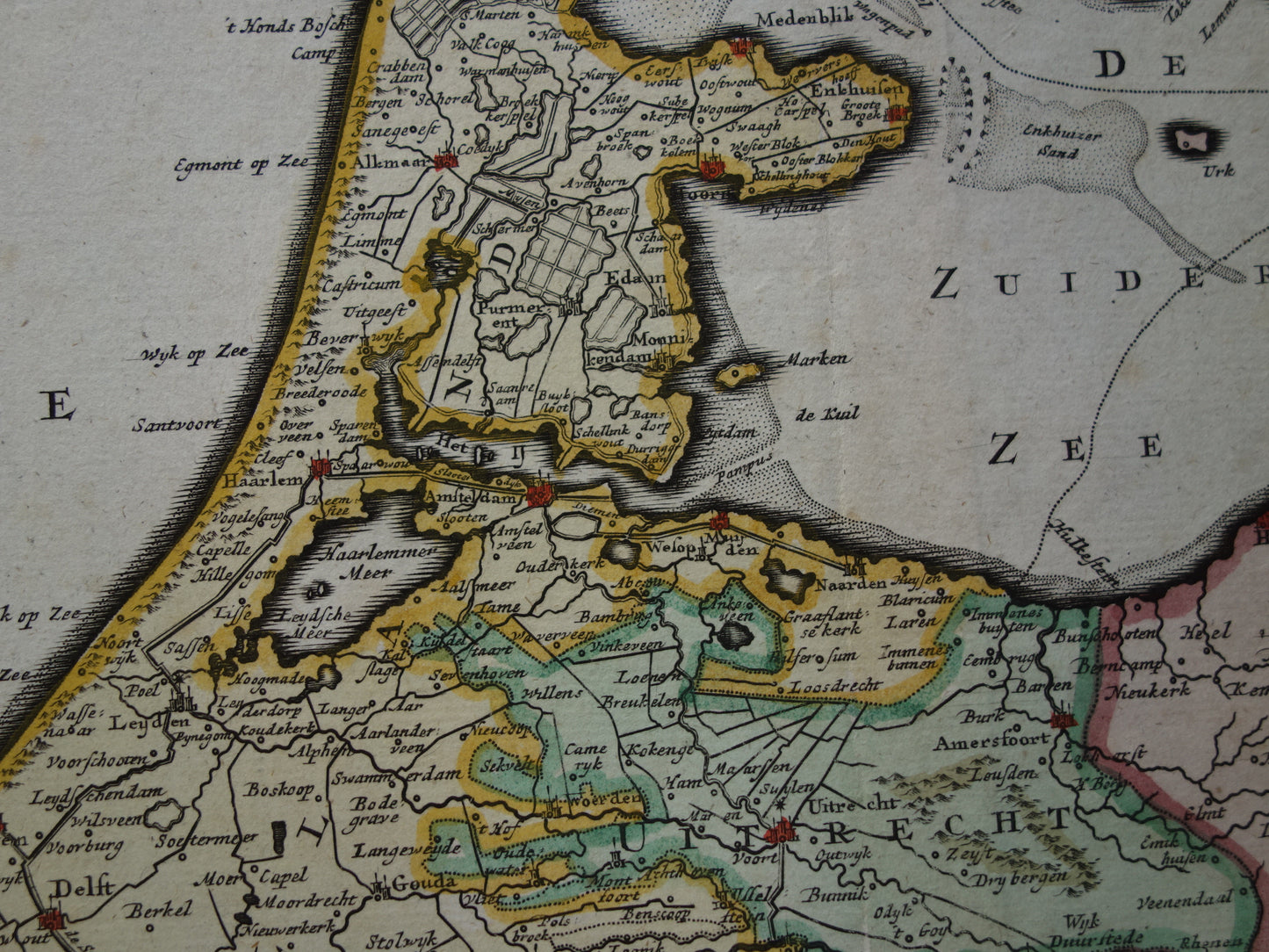 Antieke kaart van Nederland 1725 oude landkaart Republiek der Zeven Verenigde Nederlanden