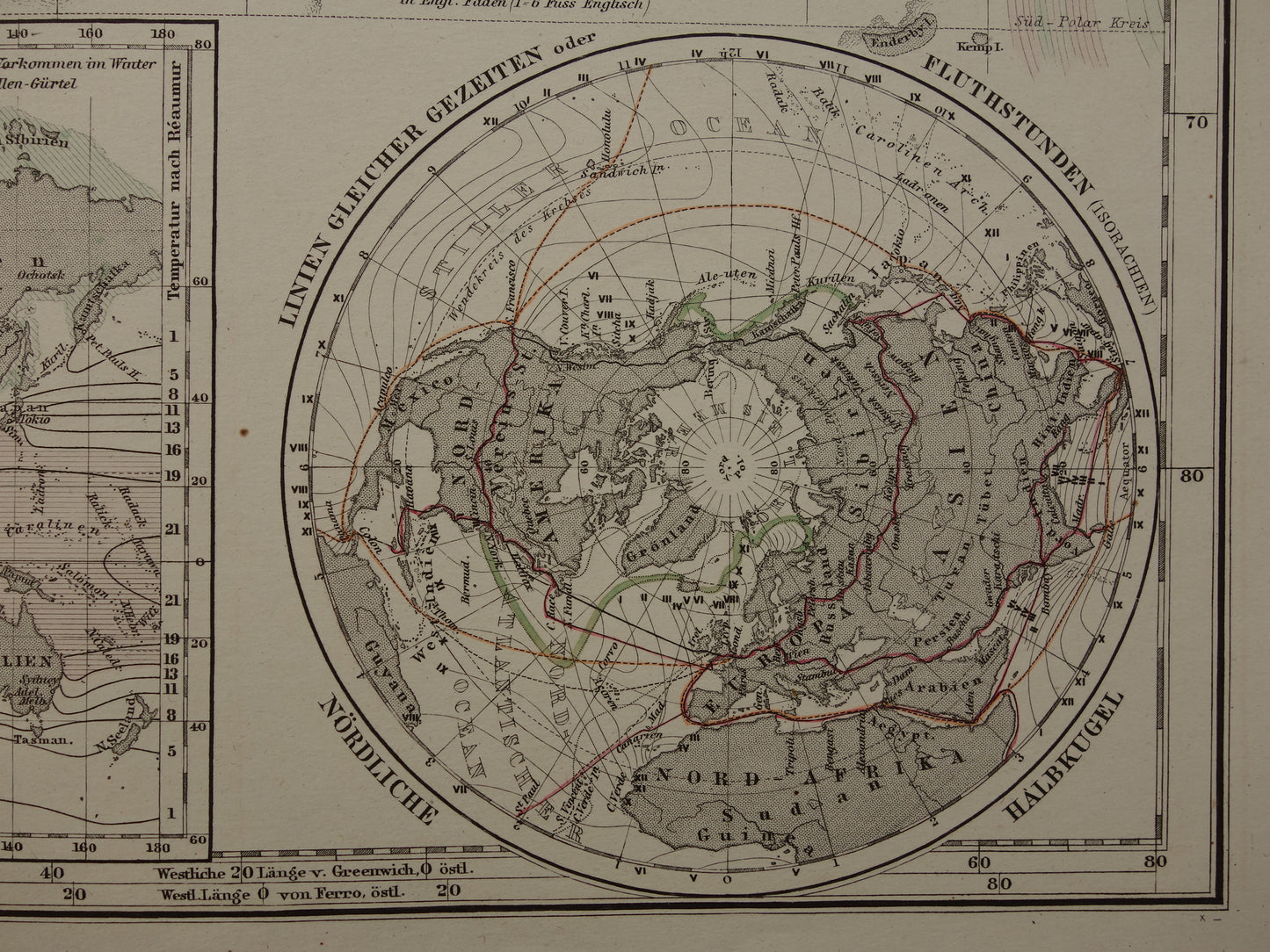 WORLD MAP old map of the World Ocean Currents and Transport 1880 original antique map Ocean current Ocean currents Shipping lines with date