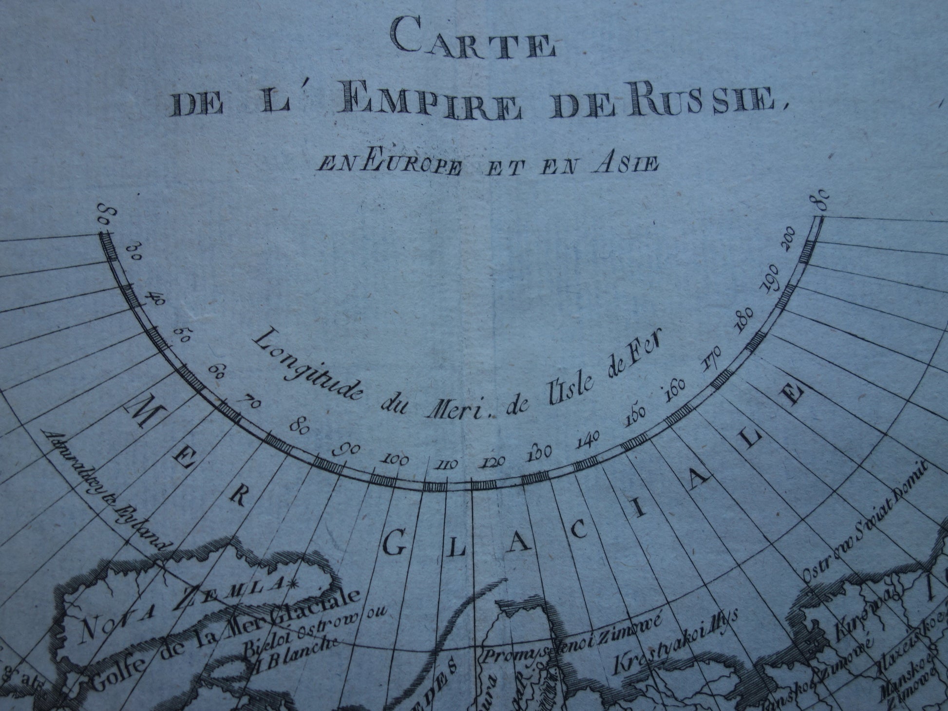 Carte de l'empire de Russie en Europe et en Asie. Raynal Bonne antique map.
