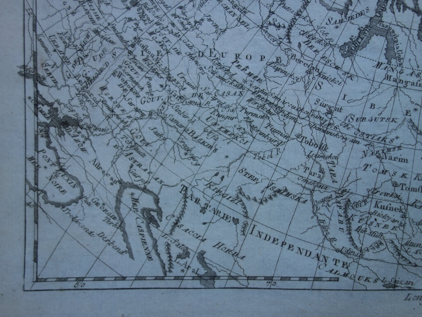 RUSLAND oude kaart Russische Rijk 1784 Originele antieke landkaart Siberië vintage historische print