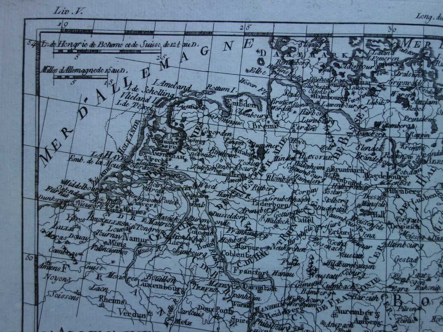 Centraal-Europa oude kaart Duitsland Polen Tsjechië Originele antieke landkaart vintage print