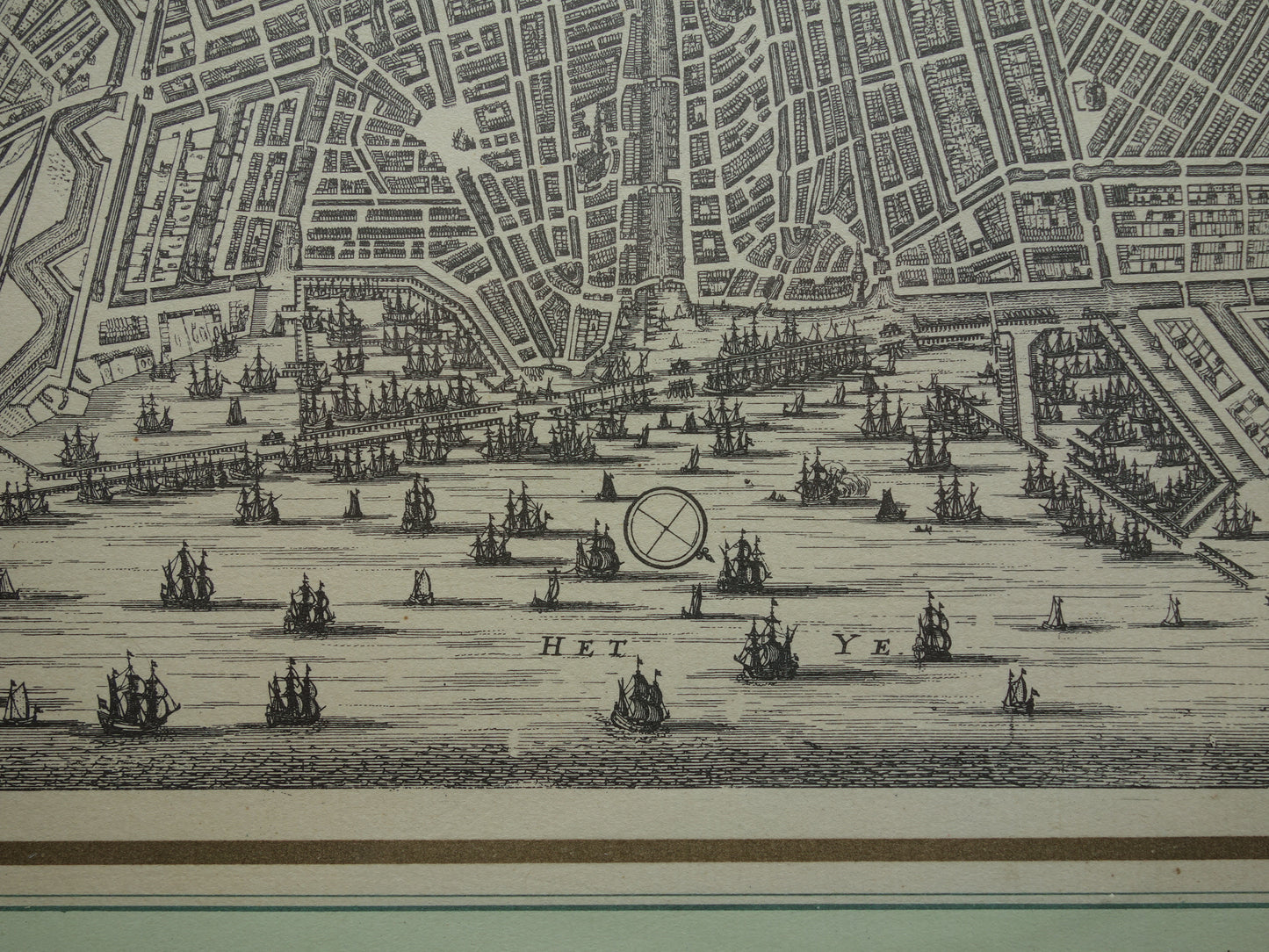 AMSTERDAM old map of Amsterdam in the 17th century EMPIRE 'Amsterdam with the explanation of the year 1613' Dapper Van Meurs map