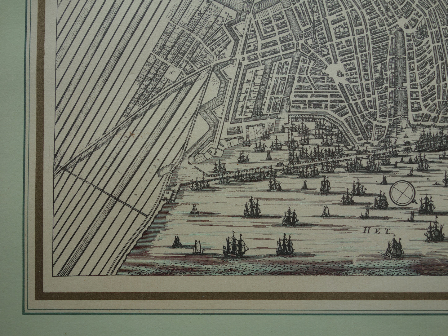 AMSTERDAM old map of Amsterdam in the 17th century EMPIRE 'Amsterdam with the explanation of the year 1613' Dapper Van Meurs map