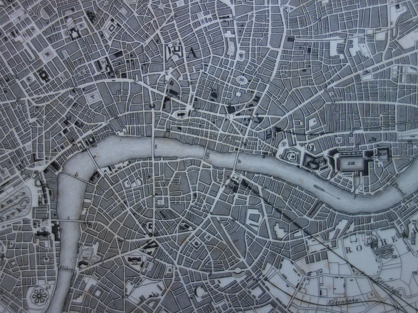 LONDEN Oude kaart van Londen Engeland - Originele 175+ jaar oude plattegrond